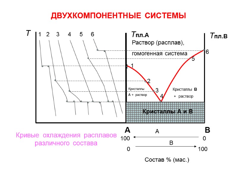 ДВУХКОМПОНЕНТНЫЕ СИСТЕМЫ 1 Т Тпл.А Тпл.В 1   2    3